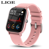 LIGE New P8 1.4 inch Full Touch Women Digital Watches Waterproof Sports For xiaomi iPhone Multifunctional  Electronic Watch Men