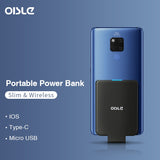 OISLE mini Power Bank Ultra-thin Portable External Backup For iPhone 11 12 X Samsung S8 Xiaomi 8 Huawei P20 Battery Charger Case - Virtual Blue Store