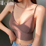 Seamless Tops Women Fashion Tank Top Female Camisole Sexy Tank Tops Streetwear Solid Color Intimate Lingerie with Massage Pad
