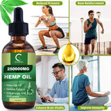 GPGP High concentration hemp seed oil Neck Pain Relief Anxiety Extract Drops Skin Oil Anti Inflammatory Better Sleep Essence - Virtual Blue Store