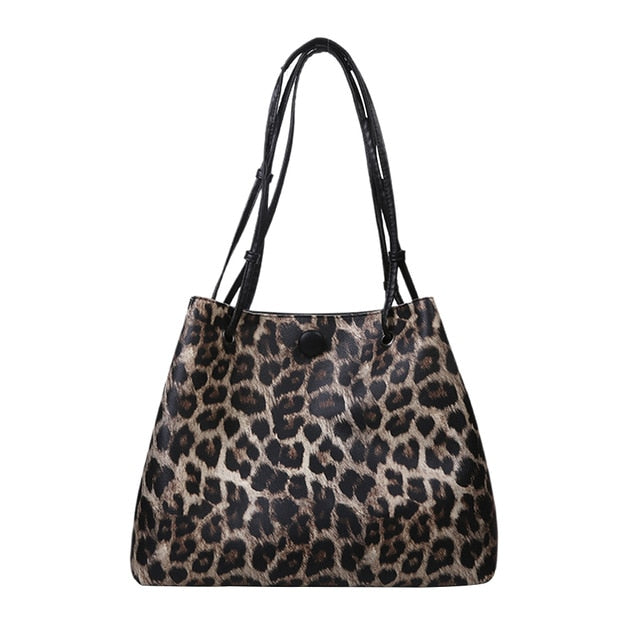 Leopard Zebra Large Tote bag 2020 Fshion New High-quality Leather Women's Designer Handbag High capacity Shoulder Messenger Bag - Virtual Blue Store
