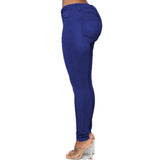 Women Skinny Jeans Solid Color High Waist Stretch Denim Jeans Pencil Pants Classic Casual Wild Bottoms for Daily Streetwear - Virtual Blue Store