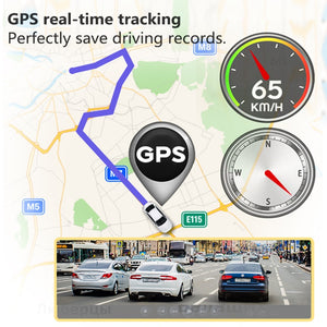 VVCAR D530 Car DVR Camera 4K&1080P Video Recorder WIFI Speed N GPS Dashcam Dash Cam Car registrar Spuer Night Vision - Virtual Blue Store