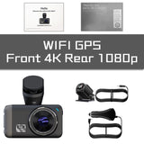 VVCAR D530 Car DVR Camera 4K&1080P Video Recorder WIFI Speed N GPS Dashcam Dash Cam Car registrar Spuer Night Vision - Virtual Blue Store