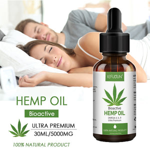 30ML 100% Premium Prue Hemp essential Oil 5000mg effective bio drop for Skin care and Relief Pain anti-anxiety and sleep better - Virtual Blue Store