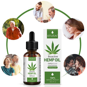 30ML 100% Premium Prue Hemp essential Oil 5000mg effective bio drop for Skin care and Relief Pain anti-anxiety and sleep better - Virtual Blue Store