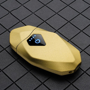 The New Diamond Rechargeable Arc Electric Lighter USB Charging Cigarette Windproof Cool Lighter Men's Gift - Virtual Blue Store