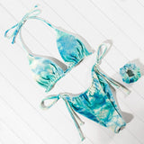 OMKAGI Swimwear Women Thong Velvet Swimsuit Sexy Push Up Micro Bikinis Set Swimming Bathing Suit Beachwear Brazilian Bikini 2021 - Virtual Blue Store