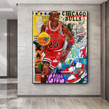 Graffiti Wall Art Famous Basketball Player Canvas Paintings on The Wall Art Street Posters and Prints for Home Cuadros Decor