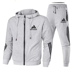 Men Tracksuit Cotton 2 Piece Set Sweatpants Track Suit Sweatsuit with Hooded Long Sleeve  Set Oversize Spring Autumn - Virtual Blue Store