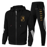 new autumn and winter men's suit hoodie + pants striped sports suit casual sports shirt track suit brand sportswear
