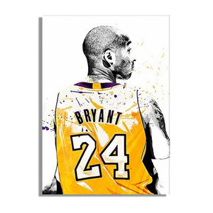 Kobe Bryant LeBron James Basketball Star Canvas Painting Scandinavian Cuadros Wall Art Pictures Prints Posters for Living Room - Virtual Blue Store