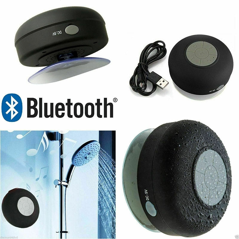 Cool Shower Speaker Wireless Portable Bluetooth Speaker Waterproof Bluetooth Shower Speaker Hands-Free Car Portable Speaker - Virtual Blue Store