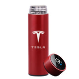 500ML Intelligent Thermos Temperature Display Customize Logo Stainless Steel Vacuum Water Cup For Tesla Model 3 2017 2018 2019 - Virtual Blue Store