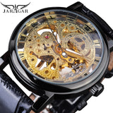 Winner 2021 Retro Casual Series Rectangle Dial Design Golden Leather Strap Mens Watches Top Brand Luxury Mechanical Skeleton Watch - Virtual Blue Store