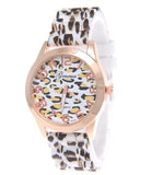 Geneva Watch Leopard Print Silicone Watch 2020 New Fashion Casual Student Watch Leopard Print Color Quartz Watch - Virtual Blue Store