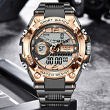 LIGE Sport Military Wrist Watch Men Watches Brand Male Watch For Men Clock Dual Display Wristwatch Army Outdoor Waterproof Watch - Virtual Blue Store