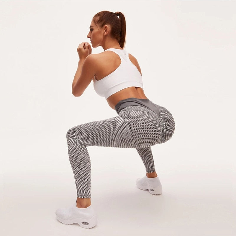 CHRLEISURE Push Up Sports Leggings For Women Seamless Yoga Pants
