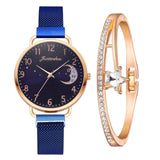 Luxury Watch For Women Rose Gold Mesh Strap Women's Fashion Watches Simple Numbers Dial Luxury Quartz Clock Wristwatches reloj - Virtual Blue Store