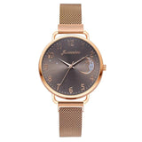 Luxury Watch For Women Rose Gold Mesh Strap Women's Fashion Watches Simple Numbers Dial Luxury Quartz Clock Wristwatches reloj - Virtual Blue Store
