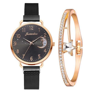 Luxury Watch For Women Rose Gold Mesh Strap Women's Fashion Watches Simple Numbers Dial Luxury Quartz Clock Wristwatches reloj - Virtual Blue Store