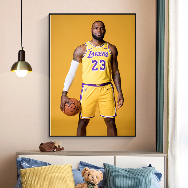 LeBron James Poster Canvas Painting Basketball Star Wall Art decor Picture Home Decoration Habitation Decorative for Living room - Virtual Blue Store