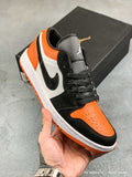Air jordan 1 Mid Joe 1aj1 low top casual board shoes with leather upper and simple atmosphere Sneaker Size 36-45