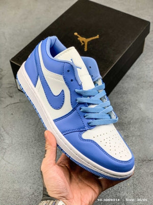 Air jordan 1 Mid Joe 1aj1 low top casual board shoes with leather upper and simple atmosphere Sneaker Size 36-45 - Virtual Blue Store