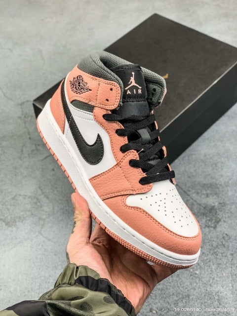Air Jordan 1 Low "Crimson Tint" mid-top casual sneakers with classic designs and colors for men and women sizes 36-45 - Virtual Blue Store