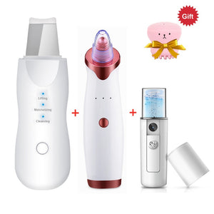 Ultrasonic Exfoliating Blackhead Remove Face Scrubber Vacuum Blemish Pimple Remover Pore Cleaning Tools Face Peeling Machine - Virtual Blue Store