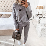 Fashion 2 piece set autumn winter pullover hoodie long pants sports suit female sweatshirt suit for woman new hot - Virtual Blue Store