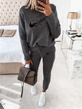 Fashion 2 piece set autumn winter pullover hoodie long pants sports suit female sweatshirt suit for woman new hot - Virtual Blue Store