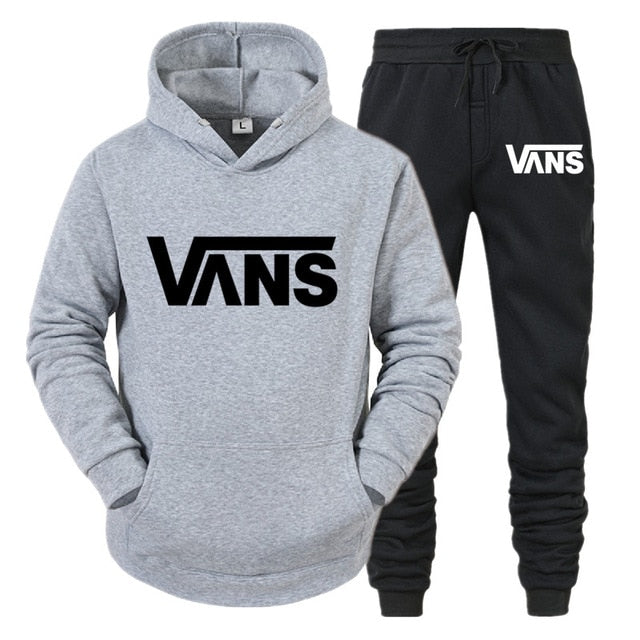 Casual Men Sets Clothing VVNS Tracksuit Casual Sportsuit Hoodies Sportswear Hooded Sweatshirt+Pant Pullover two piece Set - Virtual Blue Store