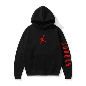 Winter Warm Fleece Hoodie JORDAN 23 Men's Sportswear Printed Men's Hoodie Pullover Hip Hop Sportswear Sweatshirt Clothing - Virtual Blue Store