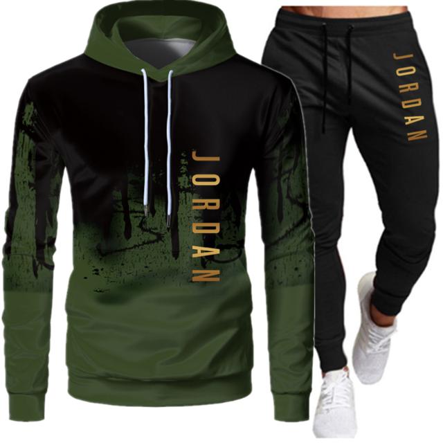 2 Pieces Sets Tracksuit Men Hooded Sweatshirt+pants Pullover Hoodie Sportwear Suit Ropa Hombre Casual Men Clothes Size S-4XL - Virtual Blue Store