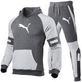 Autumn/Winter new men's hoodie suit brand sportswear jumper suit wool hoodie + sport pants Jogging men's jumper 3XL sport - Virtual Blue Store