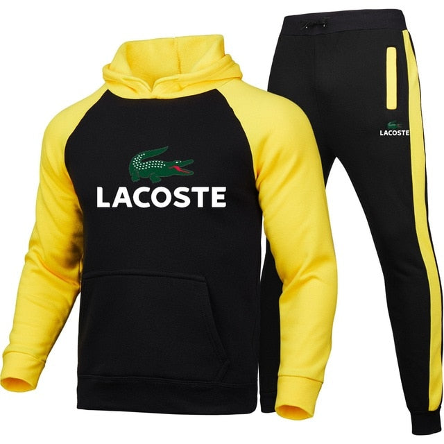 Alligator Men's Hoodie Suit Sportsuit Sweatshirt Suit Wool Hoodie + Trousers Jogging Men's Pullover S-3XL+ Sportsuit Men's - Virtual Blue Store