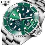 LIGE Top Brand Luxury Fashion Diver Watch Men 30ATM Waterproof Date Clock Sport Watches Mens Quartz Wristwatch Relogio Masculino - Virtual Blue Store