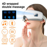 New 4D Bluetooth Eyes Massager Music Massage Heating Electric Smart Mask For Sleep Airbag Vibration Anti Wrinkle Eye Care Device