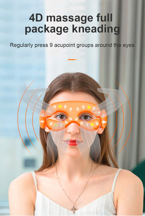 New 4D Bluetooth Eyes Massager Music Massage Heating Electric Smart Mask For Sleep Airbag Vibration Anti Wrinkle Eye Care Device - Virtual Blue Store