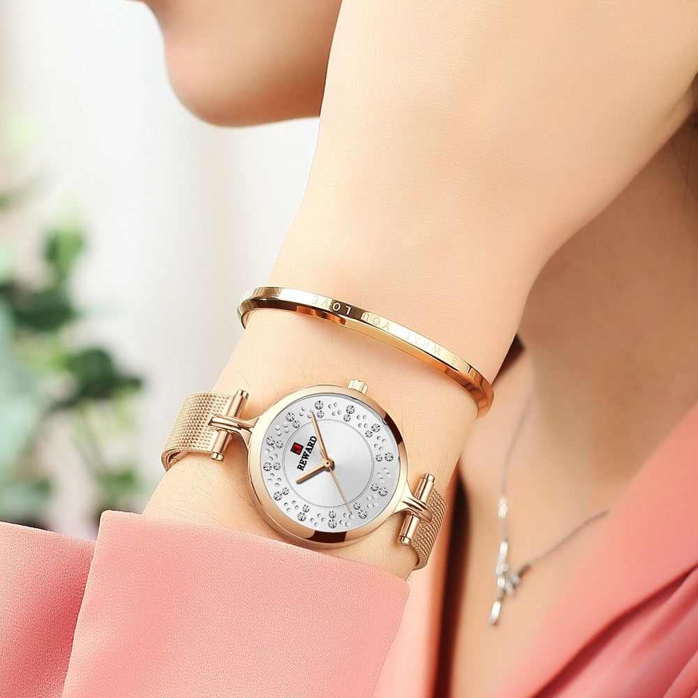 REWARD watches womens 2020 luxury ladies watch watch for women casual watch waterproof wrist watch for women's quartz watch - Virtual Blue Store