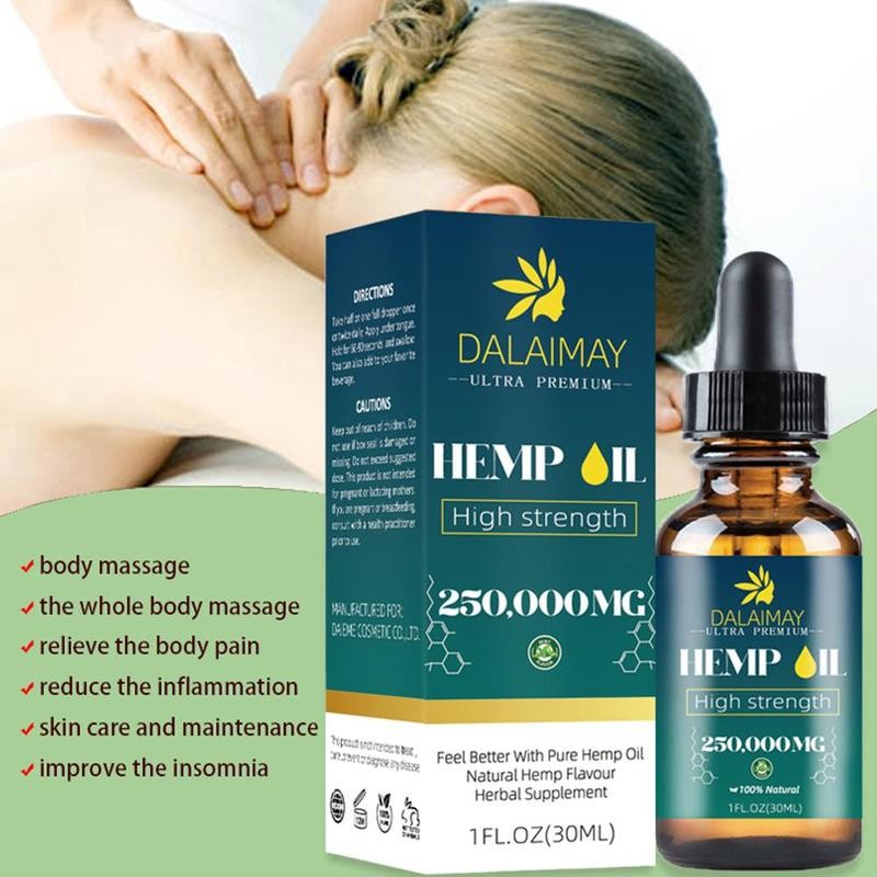 30ml Essential Oils 250000mg Organic Cbd Hemp Seed Oil Reduce Extract Anxiety Drop Relief Sleep Bio-active For Body Pain Be X6D9 - Virtual Blue Store
