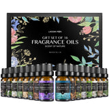 Lagunamoon 10ml*16pcs Kit Fragrance Oil Set Ylang Jasmine Lily Fresh Linen Sandalwood Diffuser Oil Essential Oil for Candle Soap - Virtual Blue Store