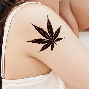 Leaf Maple Leaf Water Transfer Tattoo Sticker Disposable Tattoo Sticker Lady Body Art Waterproof Temporary Tattoo Sticker - Virtual Blue Store
