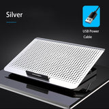 Gaming Laptop Cooler Silent Fan Metal Laptop Cooling Pads Two USB Port Portable Adjustable Notebook Stand For 12-16 Inch Laptop