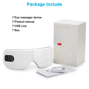 USB Bluetooth Eye Massager 10s Heating Electric Eye Mask For Sleep Hot Compress 4 Temperature Adjustable Relieve Eye Care Device - Virtual Blue Store