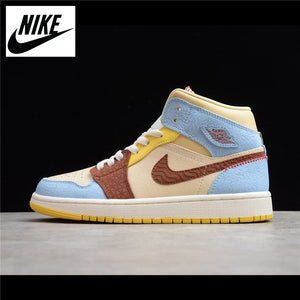 Original Athletic Air Jordan 1 Middle Cut Men's and Women's Basketball Shoes Size 36-45 CU2803-200  #4 - Virtual Blue Store