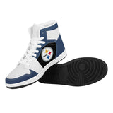 CHNNFC Men's High-top Fashion Leather Sneakers and Ankle Boots PICK YOUR TEAM! - Virtual Blue Store