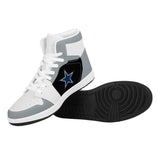 CHNNFC Men's High-top Fashion Leather Sneakers and Ankle Boots PICK YOUR TEAM! - Virtual Blue Store