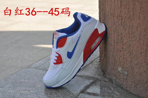NIKE-Men Women Camouflage Sports Shoes Cushioned Chunky Sole Lace Up Sports Shoes Outdoor AIR MAX 90 - Virtual Blue Store